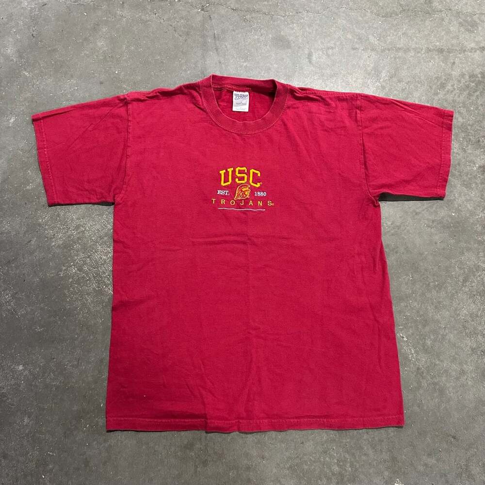 Gildan Ultra Cotton USC Trojans Est. 1880 Red T-Shirt Size L
